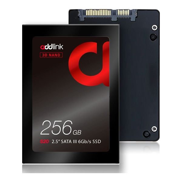 Addlink S20 3D Nand SSD 256GB Sata III 6Gb/s 2.5-inch/7mm Internal Solid State Drive with Read 510MB/s Write 400MB/s - 3D NAND 256GB | أس أس دي