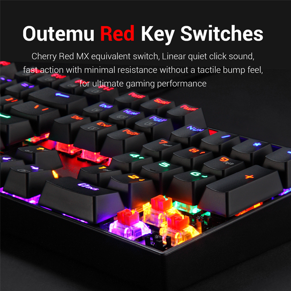 REDRAGON K551 MECHANICAL GAMING KEYBOARD RGB LED RAINBOW BACKLIT WIRED KEYBOARD | Gaming Keyboard